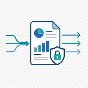 Secure Streamline Reporting Icon