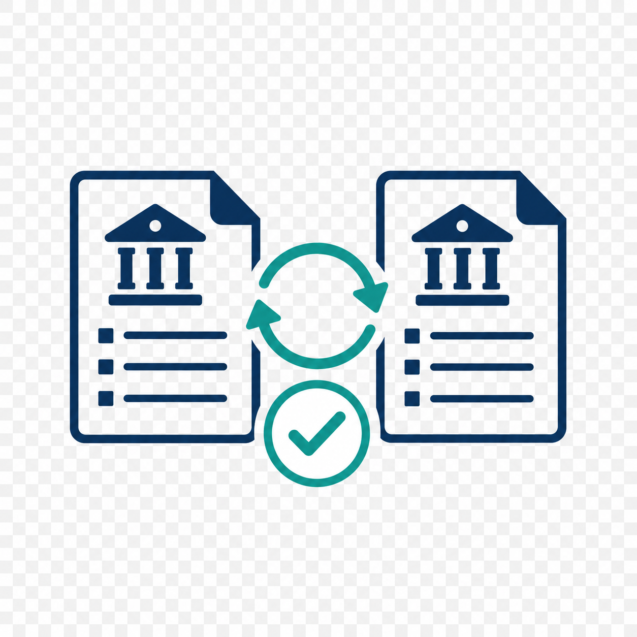 Simple Bank Reconciliation Icon
